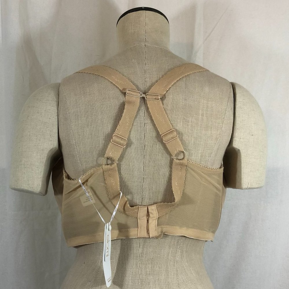 NWT Elomi Etta Size US 38N UK 38JJ Tan Nude Bra Convertible Racerback Bandless - Picture 3 of 5